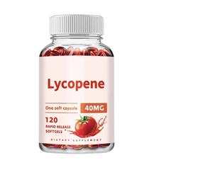 Lycopene 40mg 120 Softgel Prostata/Cuore Salute Puritano senza Glutine / Non Ogm