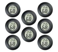 LYCXAMES Mini Termometro e Igrometro Interni, 8 Pezzi, Mini LCD e Igrometro Digitale 2 in 1 Misuratore di Temperatura, Termoigrometro per serra, Cantina