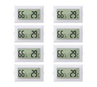 LYCXAMES Termometro e igrometro, 8 pezzi, mini LCD e igrometro digitale, 2 in 1, per interni ed esterni, misuratore di temperatura, termoigrometro per serra, cantina