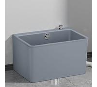 LYDBMYT Lavello per mocio commerciale, grande, 48 cm, da pavimento, per casa, bagno, lavanderia, esterni e cortili, multiuso grigio