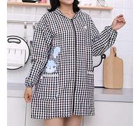 LYDCX Grembiule Da Cucina Autunnale E Invernale In Cotone Bianco E Nero Abbinato A Cerniera Con Cappuccio Manica Lunga Grembiule Da Cucina Casalinga Colore Caffè Femminile