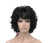 Lydell da donna corto movimento naturale morbido strato extra ricci parrucca capelli sintetici
