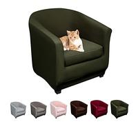 Lydevo Copripoltrona 1 Posto Elasticizzato,Copripoltrona con Cuscino Separato,Fodere per Poltrona da Cocktail Universale Lavabile,Coperture Protettive per Poltrona Club per Tullsta,Grigio Verde