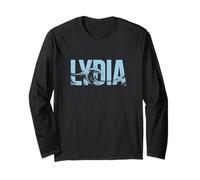 Lydia Sea Waves - Nome Personalizzato Ocean Beach Art Maglia a Manica