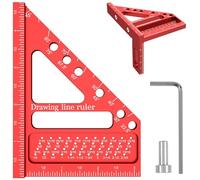 LYDODOKA Righello di misurazione 3D multi angolo, quadrato da falegname con perno di posizione angolare, strumento quadrato preciso per la lavorazione del legno, righello per la misurazione del layout