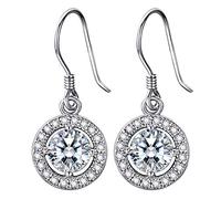 Lydreewam Orecchini Donna argento 925 3A Zirconia cubica Buon Regalo per Donna