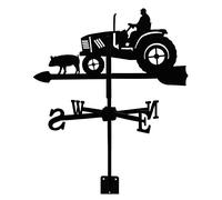 LYDSB Banderuole da Giardino, sagoma di Trattore agricolo, banderuola in Ferro, indicatore di direzione del Vento, banderuola in Acciaio Inossidabile con Rivestimento antiruggine per dec