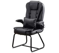 LYDSB Chaise de Bureau Moderne avec accoudoirs, Chaise de conférence en Cuir PU pour Salle d'attente, Chaise d'ordinateur Confortable pour Les Jeux, Chaise d'appoint robuste pour Salle à