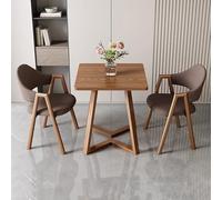 LYDSB Ensemble de Table à Manger carrée de 61 cm avec Table Basse et 2 chaises en Similicuir - Table de réception et de négociation élégante pour Cuisine, Bureau ou Salle de réception -