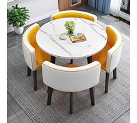 LYDSB Ensemble Table et chaises de Bar de Style Moderne pour Petit-déjeuner, Table Ronde à Manger Peu encombrante avec dossier moelleux, idéale pour Les Tables de conférence de Cuisine o