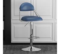 LYDSB Tabouret de Bar pivotant Bleu Foncé Moderne avec dossier Haut pour Cuisine et Salle à Manger - Montage Facile - Siège à Hauteur de comptoir - Élégant et Confortable - 1 Pièce