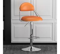 LYDSB Tabouret de Bar pivotant Orange Moderne avec dossier Haut pour Cuisine et Salle à Manger - Montage Facile, Hauteur comptoir (1 Pièce)