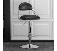 LYDSB Tabourets de Bar pivotants modernes à dossier Haut - Chaises de comptoir faciles à Assembler pour Cuisine, Salle à Manger et Bar - Design Noir élégant (1 Pièce)