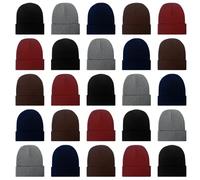 LYDTICK Confezione da 25 Cappelli Invernali per Uomo e Donna, Berretti a Maglia all'Ingrosso per Il Freddo, Multicolore, One Size-M