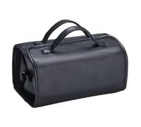 LYEAA 4 in 1 Borsa per il trucco da appendere 4 scomparti staccabili Borsa portatile per trucchi di grande capacità pieghevole per il trucco per viaggi, palestra, casa, Nero ,