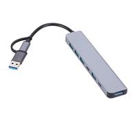 LYEAA Adattatore sdoppiatore USB di tipo C, 4/5/7 porte, hub USB, adattatore multi sdoppiatore, trasmissione ad alta velocità for computer PC (7 porte)