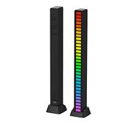 LYEAA Barra della lampada ritmo musicale attivata RGB ricaricabile, luci USB ambientali a LED senza funzione di memoria, pickup striscia luminosa for auto decorazione for feste desktop puntello