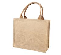LYEAA Boa for la Spa Portatile, Boe in Juta, Boa lla Spa Riutilizzabile for la Spa da Spiaggia con Manico (Manico in Juta 35x30x14cm)