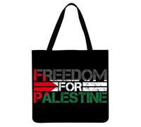 LYEAA Borsa da Donna for la Libertà Palestinese Borsa con Pugno della Palestina Borsa a Tracolla Leggera con Stampa di Lettere Borsa a Tracolla Souvenir Regalo Etnico da Viaggio (Stile 4)
