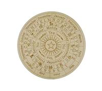 LYEAA Cerchi Star Pendulum Board Divinazione in legno Metafisica, Pendolo con Stelle Luna Intagliato Sottobicchieri Astrologia Piatto da Gioco Metafisica Guarigione Meditazione Boards