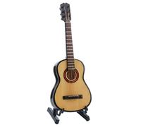 LYEAA Chitarra in miniatura in legno con supporto per modellini in miniatura, idea regalo decorativa (albi