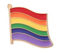 LYEAA Distintivo a forma di cuore arcobaleno Gioielli in metallo Distintivo for piccoli gesti Versatile unisex for decorazioni for abbigliamento zaino (G)