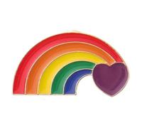 LYEAA Distintivo for piccoli gesti in metallo, versatile, unisex, arcobaleno, creativo, for decorazioni for abbigliamento e zaino (A)