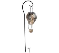 LYEAA Lanterna a mongolfiera ad energia solare, IP55, impermeabile, in metallo, 600 mAh, per interni ed esterni, giardino, cortile (inserto per pavimento in bronzo)