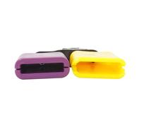 LYEAA Muyu Cowbell Drum Kit Giallo e Viola Treble Bass Muyu Cow Bell Quadrato Metallo Plastica forcussione Strumenti Accessori