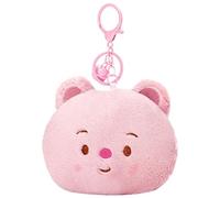 LYEAA Portamonete con orso di peluche Portamonete con animali di peluche Borsa morbida con orsetto carino Portamonete multiuso con portachiavi Kawaii con campana for regali di compleanno for