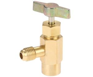 LYEAA R1234A Barattolo autosigillante 1/4 SAE Adattatore femmina Apribottiglie per lattine refrigerante 1/2 filettatura femmina apribottiglie autosigillante in ottone per aria condizionata