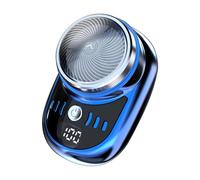 LYEAA Ricarica USB Rasoio da Barba for Barba da Uomo Mini Rasoio Elettrico da Viaggio con Display Digitale Coltello for Barba da Barba Rasoio Lavabile Tascabile Rasoio Portatile (Blu)
