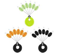 LYEAA Set di fagioli spaziali ad alta elasticità portatili da 10 gruppi Set di fagioli spaziali luminosi sfusi Tappo di fagioli spaziali in silicone for esche da pesca (Arancione)