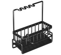 LYEAA Stendibiancheria Multifunzionale for Lavello con Porta strofinaccio Rimovibile Antiruggine sopra Il Mensola del Lavello Organizzatore for Lavello da Cucina Organizzazione for Lavello C