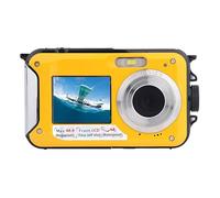 LYEAA Telecamere subacquee 4K/30FPS Videoregistratore UHD 1080P IPS Doppio schermo Antivibrazione Rilevamento facciale Messa a fuoco automatica for il nuoto Gioco genitore-figlio (Giallo)