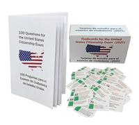 LYEAA US Citizenship Test Flash Cards 100 USCIS Domande per lo studio e la pratica dell'esame di naturalizzazione