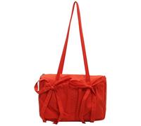 LYEAA Women Simplestring Tote Bag con tela di prua Custom Crush Stuccina Grand Borsa per portata capacità ascellata solida (arancione)