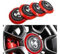 LYENMD 4 Pezzi Coprimozzo Centrale per Fiat 500 Abarth 133mm, Copri Ruota Hup Trim ABS Coprimozzi Fregi Cerchi Tappi Copricerchi Copertura Antipolvere