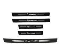 LYENMD 4 Pezzi Fibra di Carbonio Battitacco Sticker per Citroen e-C3 Aircross 2024-2026, Battitacco Adesivi Soglie Porte AntiGraffio Benvenuto Pedaliera Styling Accessori