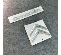 LYENMD Adesivo 3D Metallo Emblema Auto per Citroen C1 2005-2013 2014-2022, Badge Logo Autoadesivo Decalcomanie Carrozzeria Stemmi Styling Decorazione Sticker,Silver