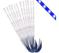 Lyeteung 12 Pezzi 200mm 12V - 18V Precablato Striscia LED, 2835 Modello di Illuminazione a LED, SMD Luce Autoadesiva Flessibile Blu