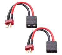 Lyeteung 2 Pezzi Compatibile con TRX a Deans T, Compatibile con Traxxas Femmina a T Maschio Connettori, con Cavo Silicone 10cm 14AWG, per Batteria RC LiPo