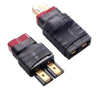 Lyeteung 2 Pezzi Compatibile con TRX a Deans T, Compatibile con Traxxas Femmina / Maschio a T Femmina / Maschio Connettori, per Batteria RC LiPo