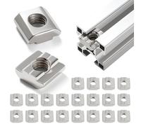 Lyeteung 20 Pezzi 30 Serie M8 Dadi a T, Dado Scorrevole con Scanalatura a T, Dado Con Testa a Martello Con Scanalatura a T, per Fessura da 8 mm 3030 3060 6060 Profilati in Alluminio Estruso