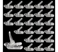 Lyeteung 25 Pezzi Tarp Clip, Plastica Tenda Clip, Pinze a Coccodrillo per Tenda da Campeggio, Morsetti per Teloni per Attività all'Aperto, Trasparente