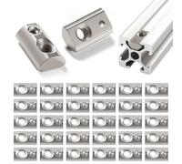 Lyeteung 30 Pezzi 20 Serie M4 Dadi a Molla T, Dadi a Molla a T Roll-in, Dadi con Sfera Scorrevoli, per Fessura da 6 mm 2020 2040 2060 2080 Profilati in Alluminio Estruso