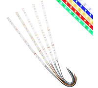Lyeteung 5 Pezzi 200mm 12V - 18V Precablato Striscia LED, 2835 Modello di Illuminazione a LED, SMD Luce Autoadesiva Flessibile Bianco/Rosso/Giallo/Blu/Verde