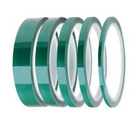 Lyeteung 5 Rotoli 3/6/8/12/20 mmx33m Nastro Resistente al Calore, Nastro Termico per Sublimazione, Nastri Termici, per Stampa Elettronica, Artigianato Fai da Te, Verde