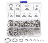 Lyeteung 580 Pezzi M2 M2.5 M3 M4 M5 M6 M8 M10 M12 Kit di Rondelle di Bloccaggio a Molla in Acciaio Inox 304, Rondelle Elastiche a Spirale, per Serraggio delle Viti
