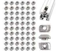 Lyeteung 60 Pezzi 20 Serie M3 T-Nut, Dado Testa Martello, T-Slot Hammer Head Nut, per 2020 2040 2060 Profilati in Alluminio Estruso